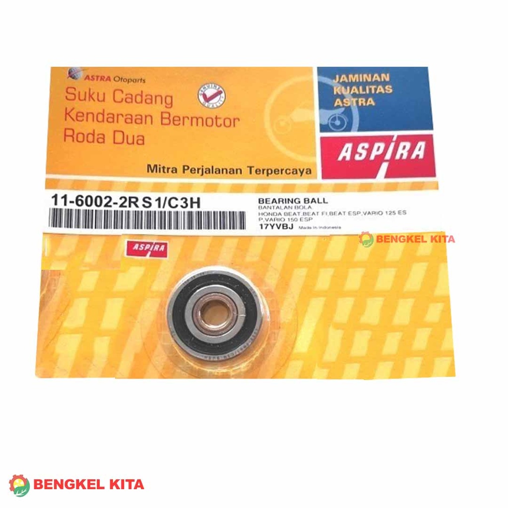 ASPIRA BEARING CVT + BOSH KUNINGAN BEAT/11-6002-2RS1/C3H